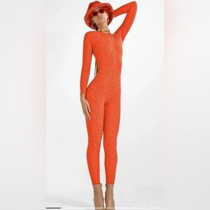 Fendi Skims Collab Orange Catsuit